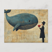 Man with a Heart and a Flying Whale ポストカード (正面)