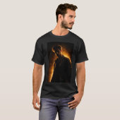 Man with golden light t-shirt tシャツ (正面フル)