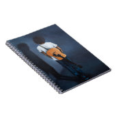 「Man with Guitar」ブルーとブラックのノート ノートブック (右側)
