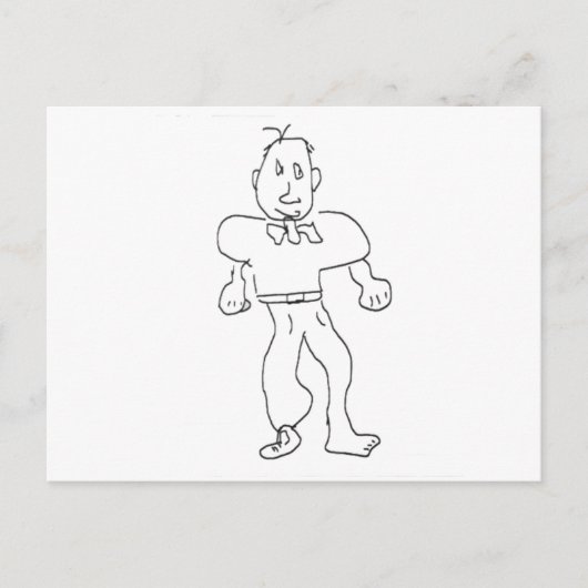 Man with One Shoe jGibney The Museum Zazzle ポストカード (正面)