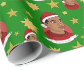 Man with Santa Claus hat cartoon ラッピングペーパー (ロールコーナー)