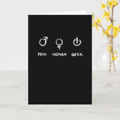 Man Woman Geek カード (黄色い花)
