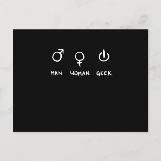 Man Woman Geek ポストカード (正面)
