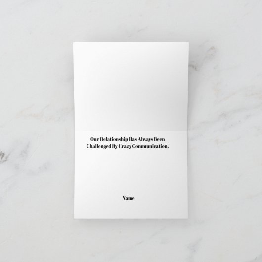 Man Woman Road Workers Romantic Greeting Card カード (内部)