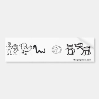 Man_women_animals_bumpersticker バンパーステッカー