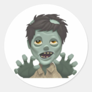 Man Zombie – 絵文字 ラウンドシール