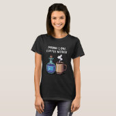 Mana Low Coffee Needed Funny Pixel Art Gamer Tシャツ (正面フル)