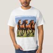 Manada de caballos en libertad tシャツ (正面)