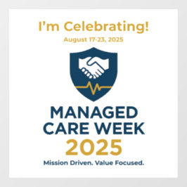 Manage Care Week 2025 - "I'm Celebrating" Cling ウィンドウサイン