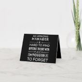 Manager, Gift For Manager, A Truly Great Manager ノートカード (正面)