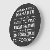 Manager, Gift For Manager, A Truly Great Manager ラージ壁時計 (傾斜)