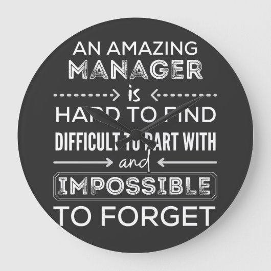 Manager, Gift For Manager, A Truly Great Manager ラージ壁時計 (正面)