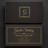 Managing Director Monogrammed Gold Black 名刺