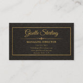 Managing Director Monogrammed Gold Black 名刺 (裏面)