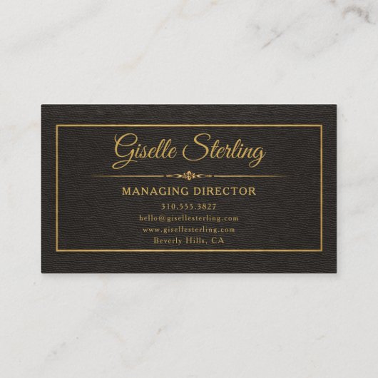 Managing Director Monogrammed Gold Black 名刺 (裏面)