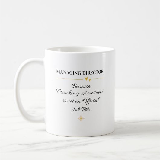 Managing Director Office Quote コーヒーマグカップ (左)