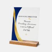 Managing Director Office Quote Acrylic Sign アクリルサイン (傾斜)
