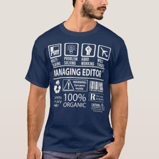 Managing Editor Multitasking Job Gift Item Tシャツ