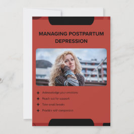 Managing Postpartum Depression Awareness Design シーズンカード