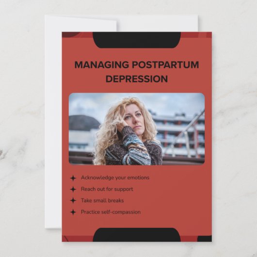 Managing Postpartum Depression Awareness Design シーズンカード (正面)