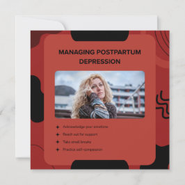 Managing Postpartum Depression Awareness Design シーズンカード