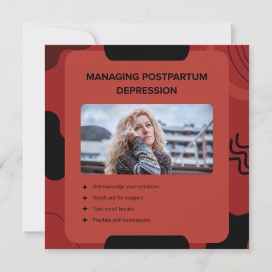 Managing Postpartum Depression Awareness Design シーズンカード (正面)