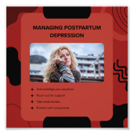 Managing Postpartum Depression Awareness Design フォトプリント