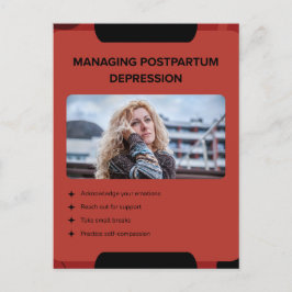 Managing Postpartum Depression Awareness Design ポストカード