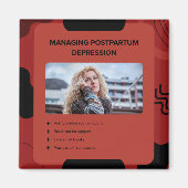 Managing Postpartum Depression Awareness Design マグネット (正面)