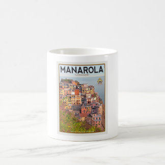 Manarolaのブドウ園の日没(白い) コーヒーマグカップ