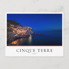 Manarolaの町、Cinque Terre、イタリアの夕べ ポストカード