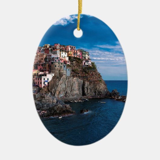 Manarolaのcinqueのterre。 イタリア セラミックオーナメント (正面)