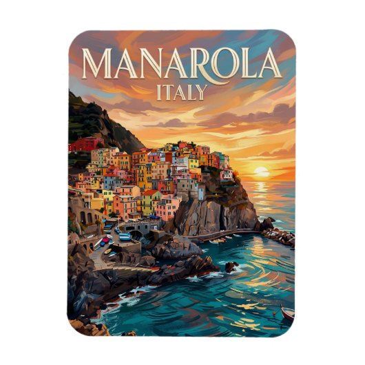 Manarola Italy マグネット (縦)