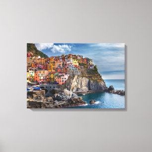 Manarola ItalyCliffsideはパノラマのキャンバスの芸術を収容します キャンバスプリント
