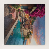 Manarola Sunset Terrace - Cinque Terre Italian Coa ジグソーパズル (横)