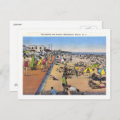 Manasquan、ニュージャージー、ボードウォーク、ヴィンテージ ポストカード (正面/裏面)