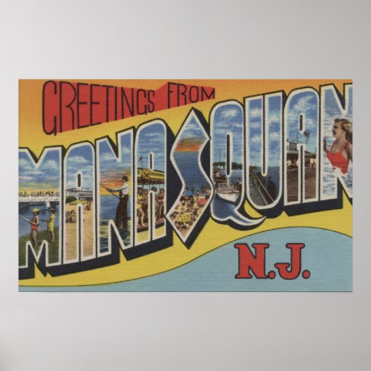 Manasquan, New Jersey - Large Letter Scenes 2 ポスター (正面)
