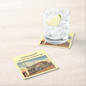 Manasquan NJ座標の経度と緯度 スクエアペーパーコースター (インサイチュ)