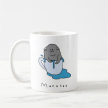 Manatea |のおもしろいな喜劇的な茶マグ