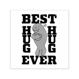 Manatee - Best Hug Ever - Hug - ASL Design セルフインキングスタンプ