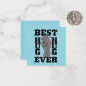 Manatee - Best Hug Ever - Hug - ASL Design ノートカード (正面/裏面インサイチュ)