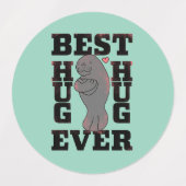Manatee - Best Hug Ever - Hug - ASL Design ラベル (デザイン2)