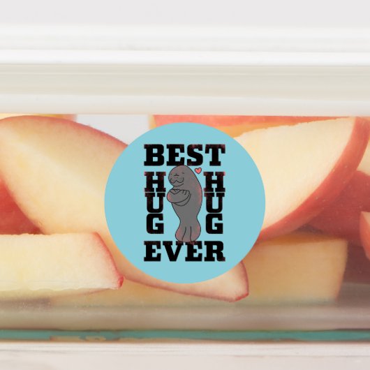 Manatee - Best Hug Ever - Hug - ASL Design ラベル (貼付)