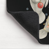 Manatee Christmas Manatee Santa Reindeer Lights Wo マウスパッド (コーナー)