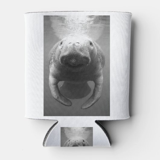 Manatee in Black and White 缶クーラー (正面)