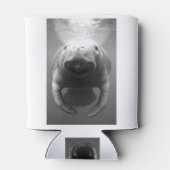 Manatee in Black and White 缶クーラー (裏面)