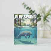Manatee in Blue Spring State Park ポストカード (スタンド正面)