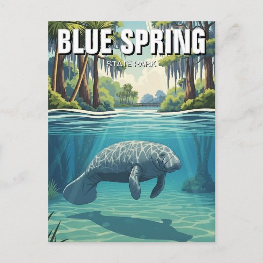 Manatee in Blue Spring State Park ポストカード (正面)