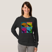 Manatee Pop Illustration Colorful Animal Women Tシャツ (正面フル)