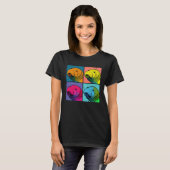 Manatee Pop Illustration Colorful Animal Women Tシャツ (正面フル)